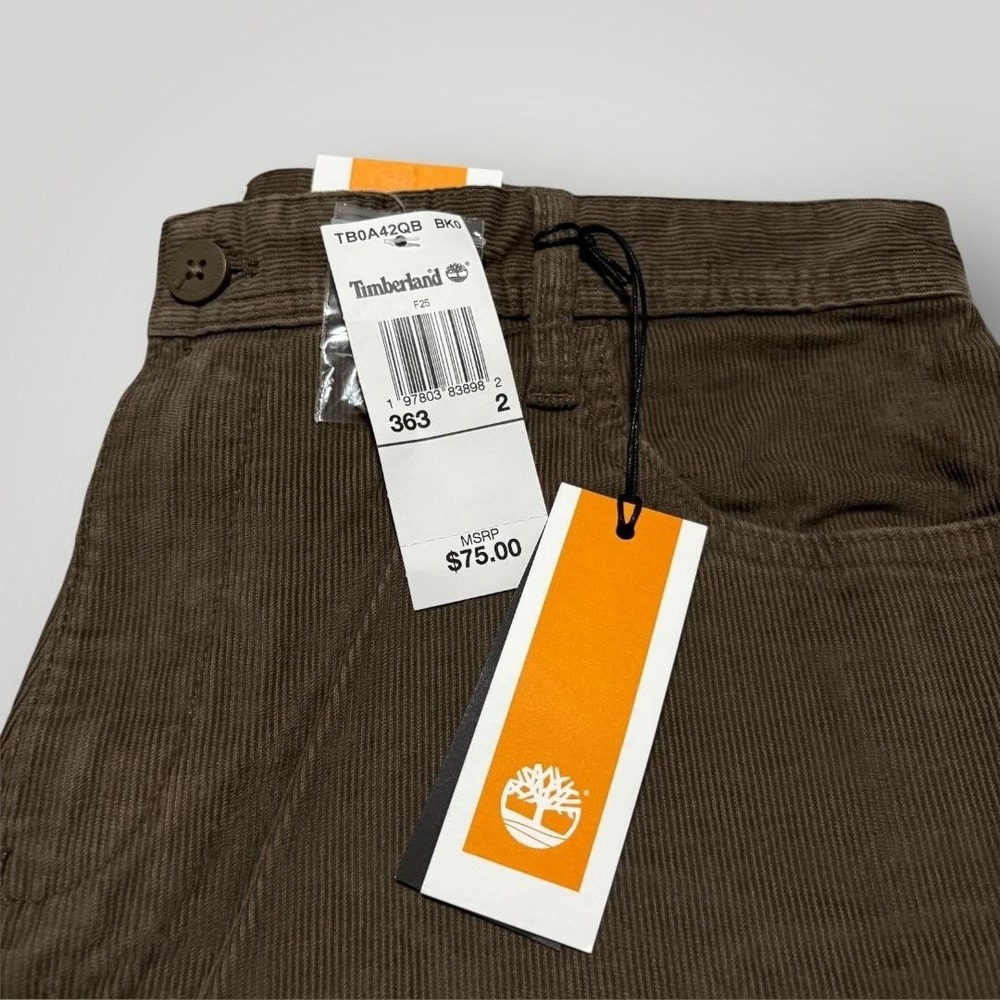 Timberland‎ Corduroy Pants Mens 36x32 Brown Straight Fit Stretch Casual Chino